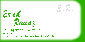 erik rausz business card